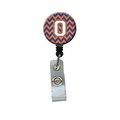 Carolines Treasures Letter O Chevron Blue and Orange No.3 Retractable Badge Reel CJ1060-OBR